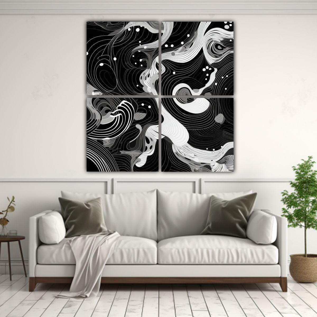 Cuadro Decorativo Moderno De Arte Abstracto 80x80 Cm-2