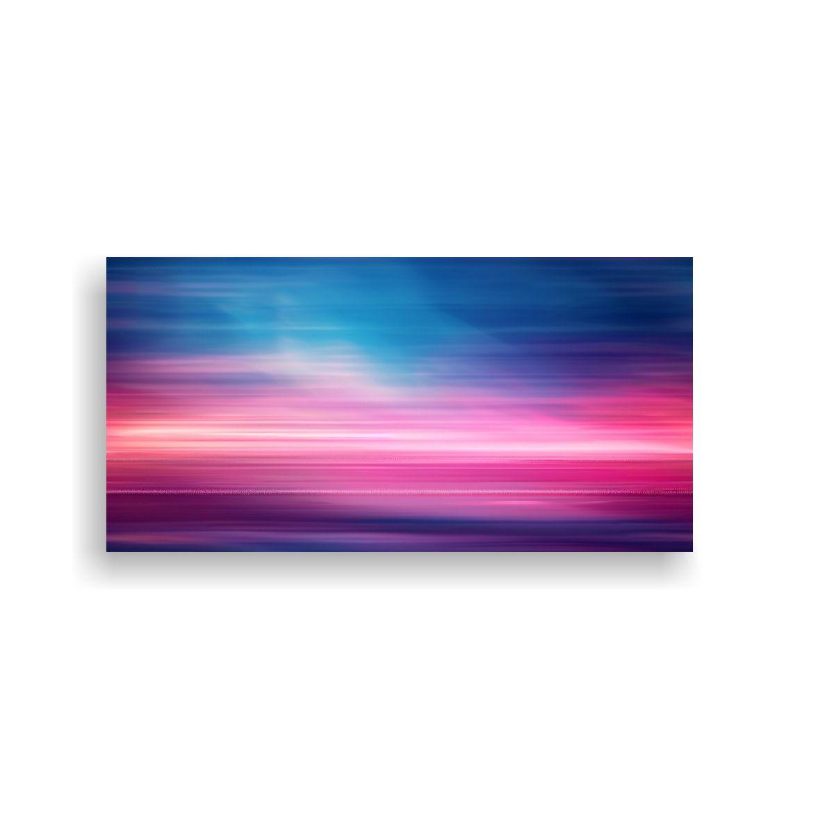 Cuadro Moderno Tonos Aurora Líneas Energéticas 140x70cm-0