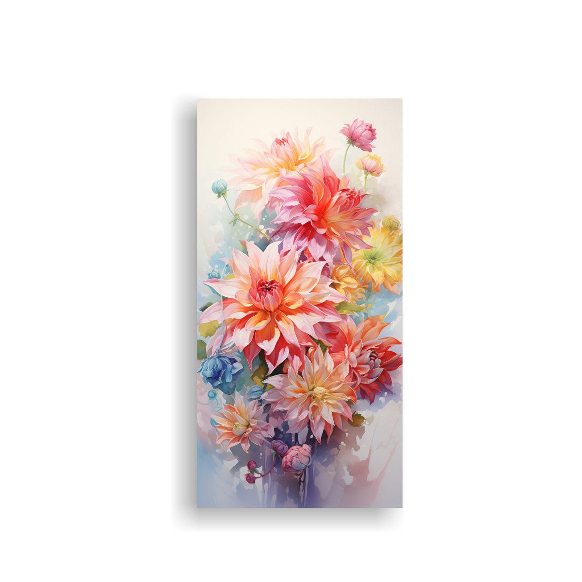 Pintura Abstracta Juvenil De Colores Vibrantes 70x140cm-0