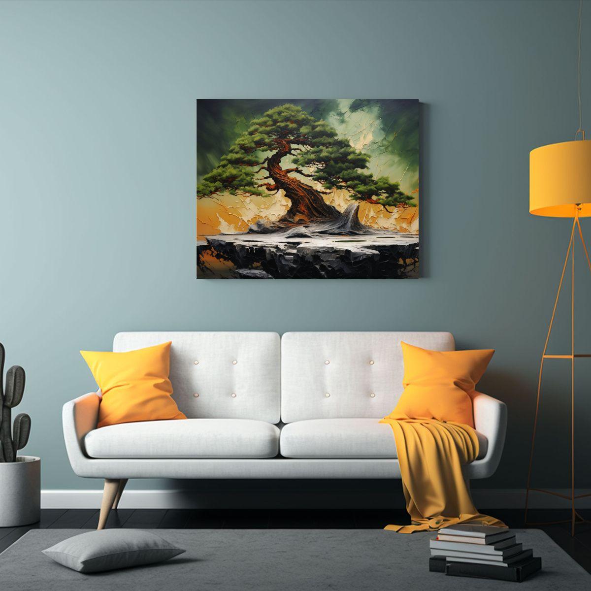 Pintura Abstracta Detallada Estilo óleo Para Decorar Con á 50x40cm-2