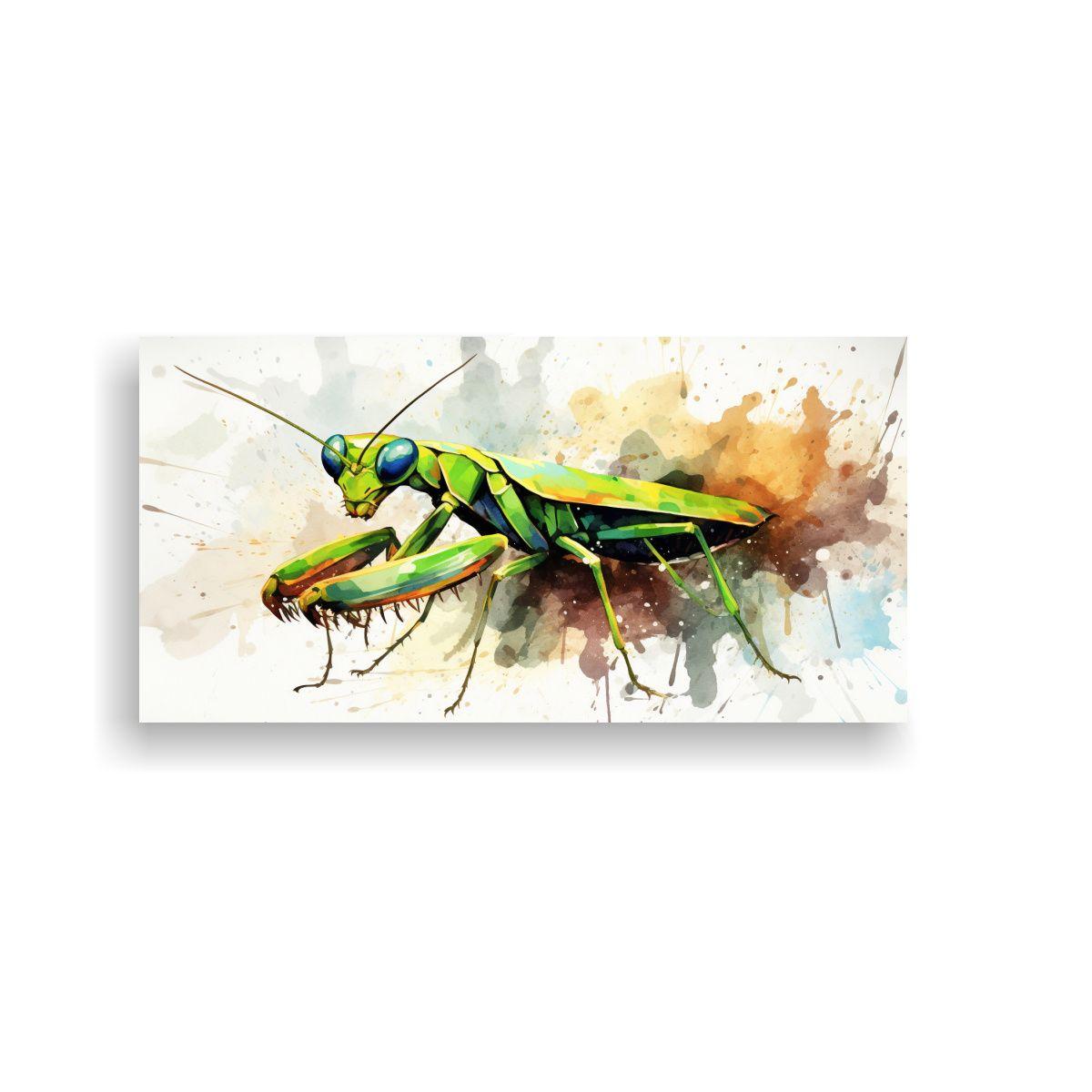 Cuadro Floral Con Delicadas Líneas: Mantis 60x30cm-0