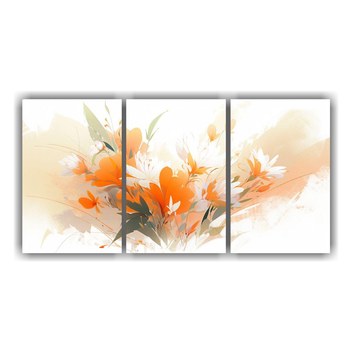 Cuadros Creatividad Neonoir Blanco Y Naranja 150x75 Cm-0