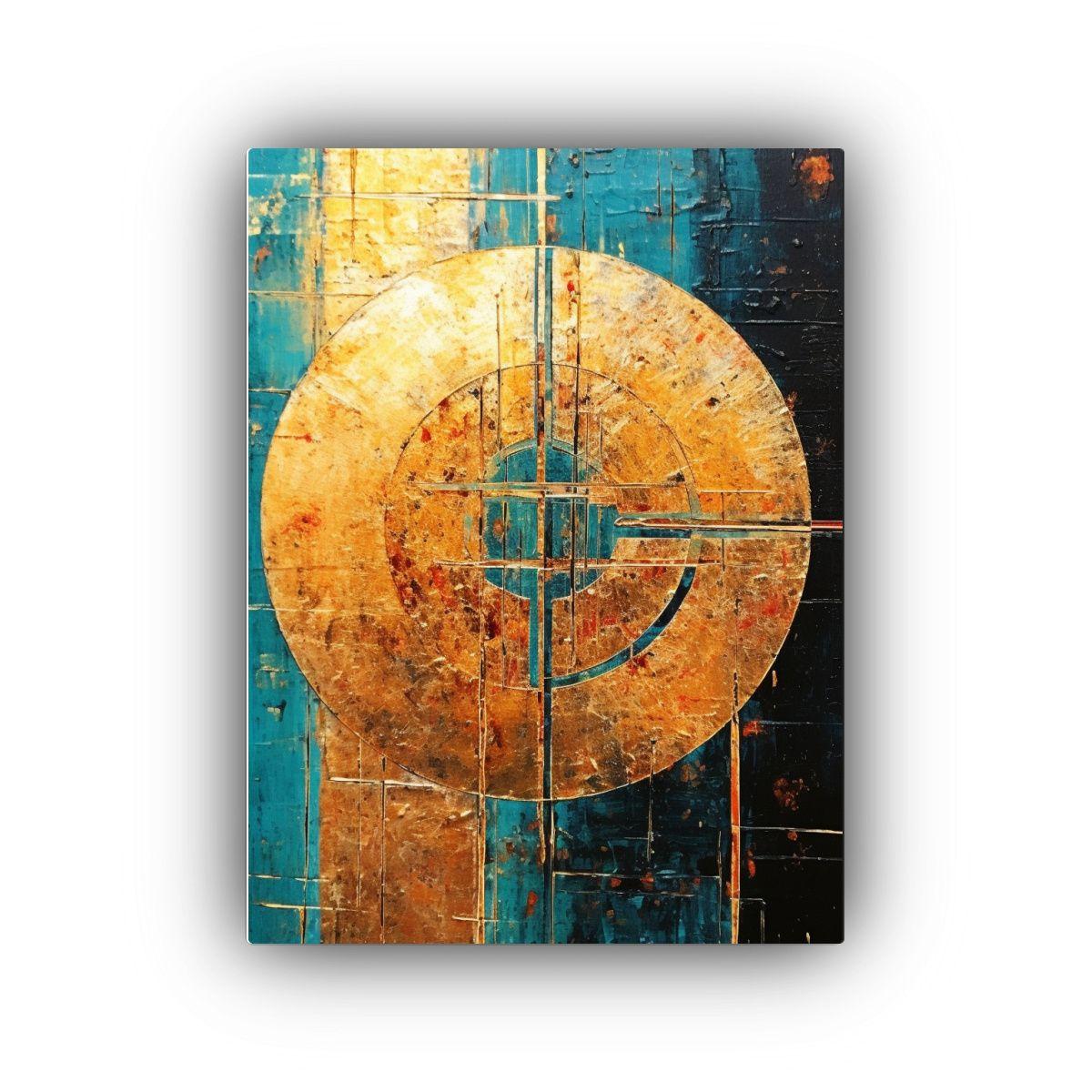 Cuadro Dibujo Impactante Círculo En El Tiempo 30x45cm-0