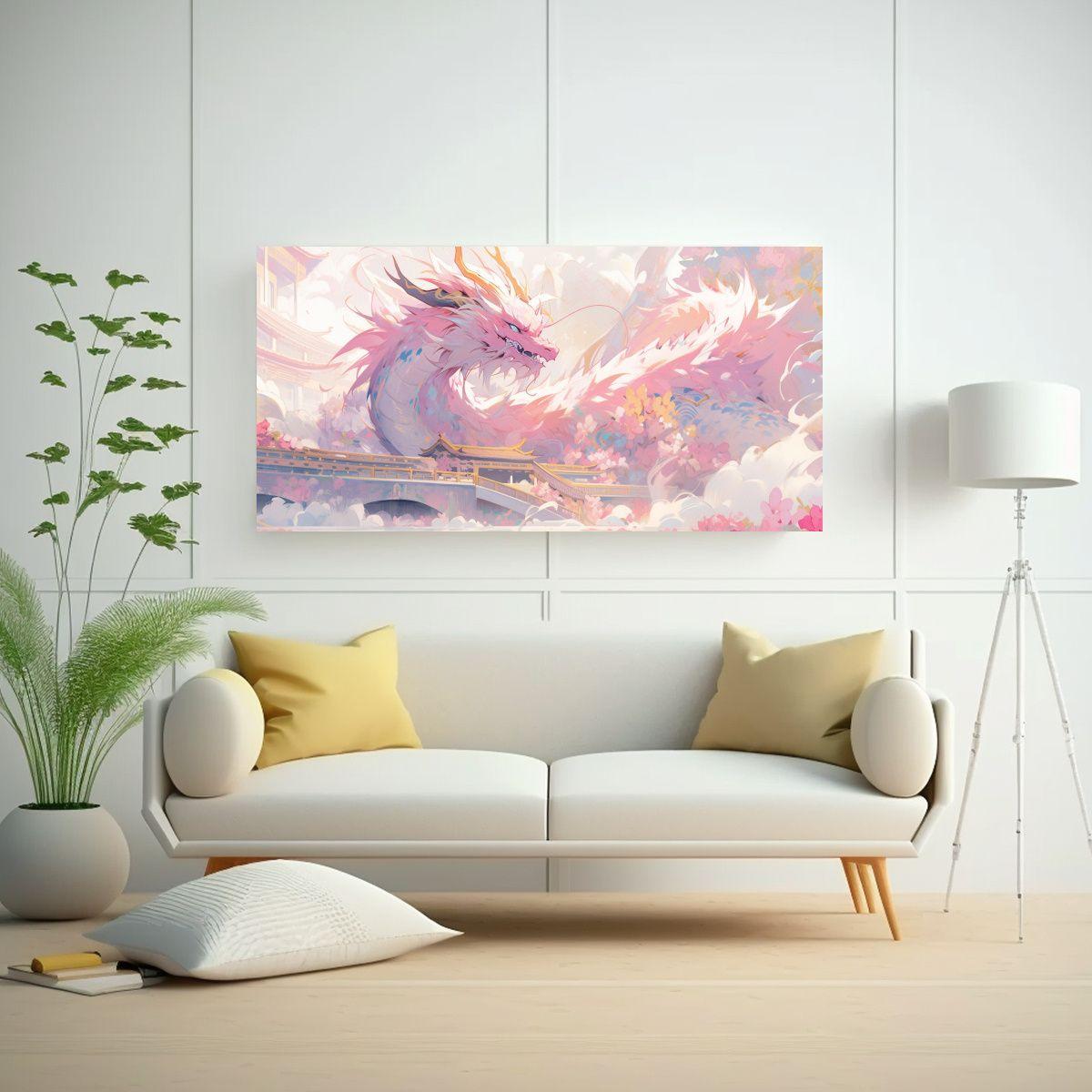 Pinturas Espectaculares De Dragón En Colores Past 160x80cm-2