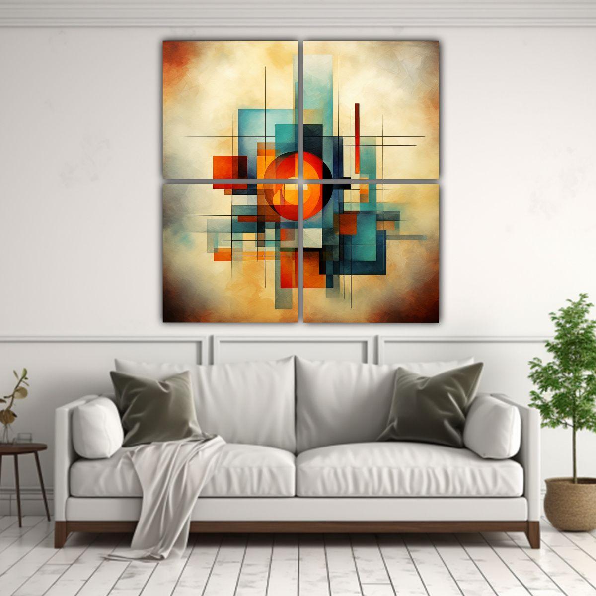 Pinturas Decorativas Abstractas De Reunión 60x60 Cm-2