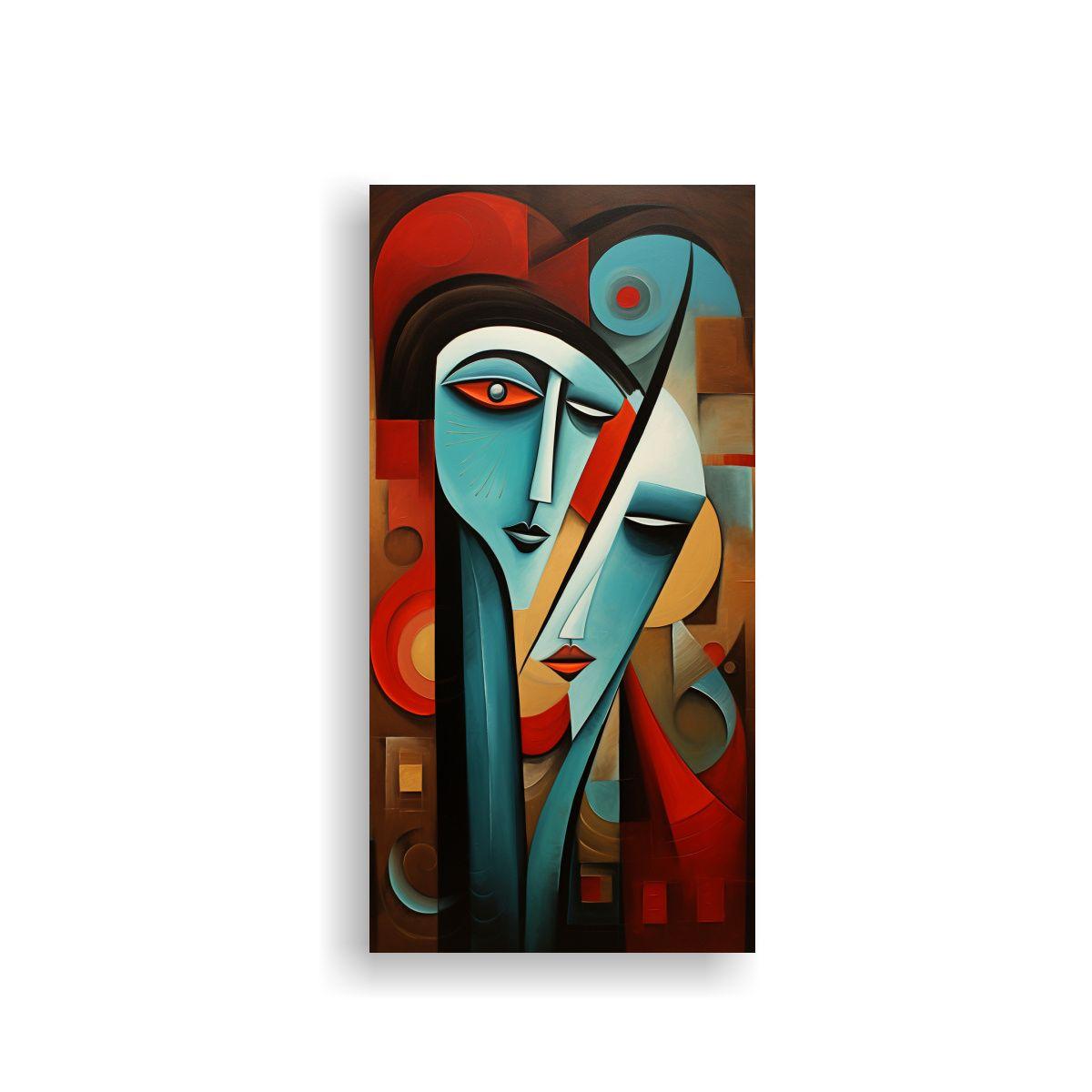 Cuadros Abstractos Finas Lineas Alegría Parejas 30x60cm-0
