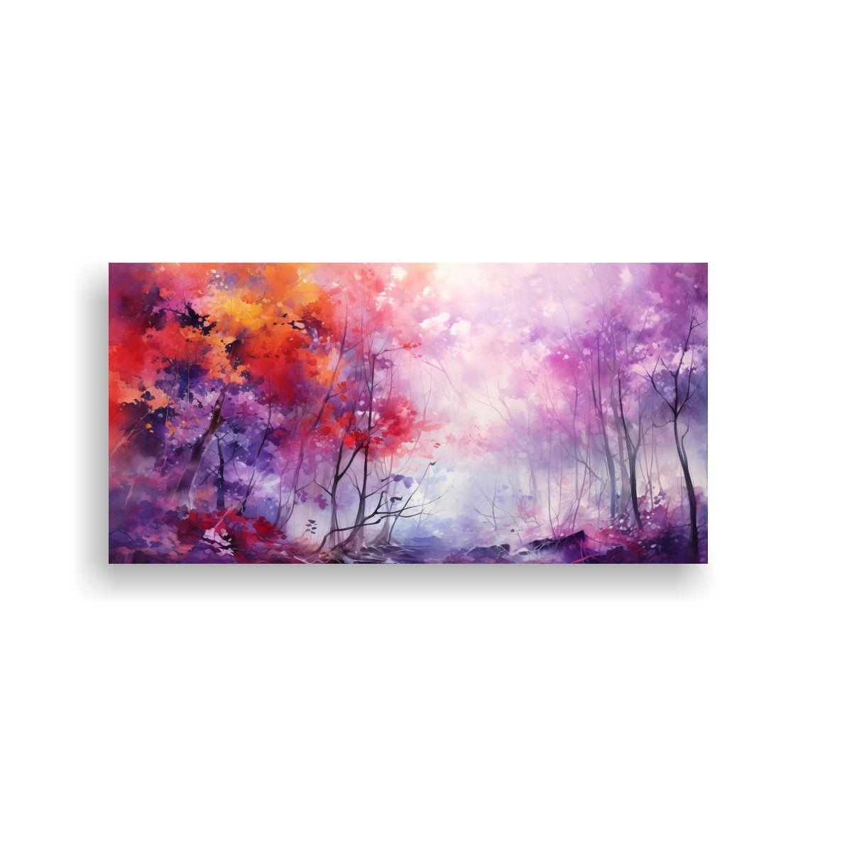 Pintura Abstracta Forestal Con Textura De árbol 160x80cm-0