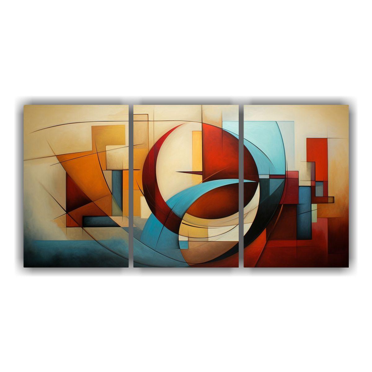 Pinturas Abstractas Minimalistas De Figuras 150x75 Cm-0