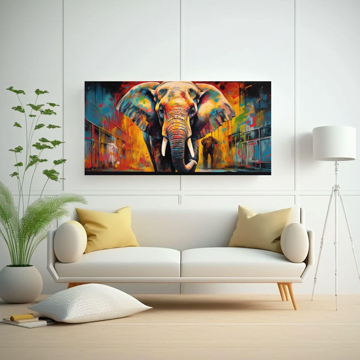 Pintura Al Estilo óleo Con Estilo De Acuarela De  100x50cm-2