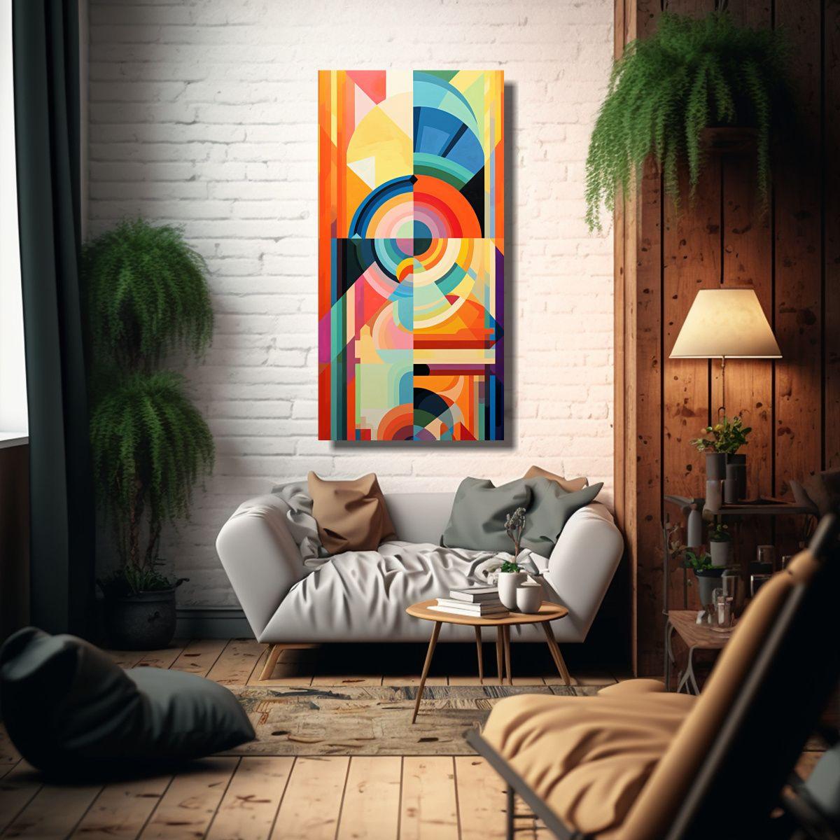 Arte Geométrico Abstracto Hippie Combinado, 40x80cm-2