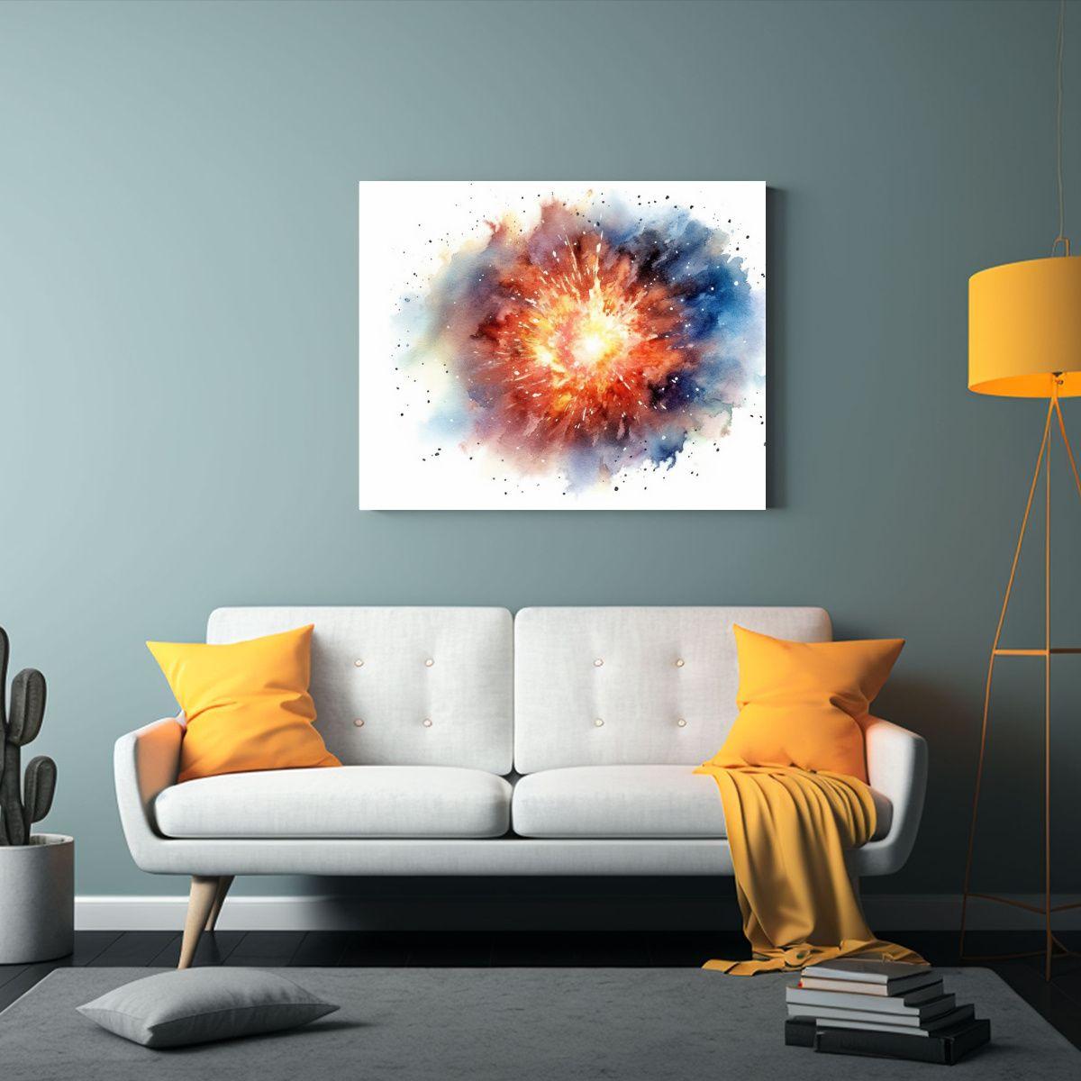 Pinturas Decorativas De Escenas Acuarela Inspiradas En Galax 65x50cm-2