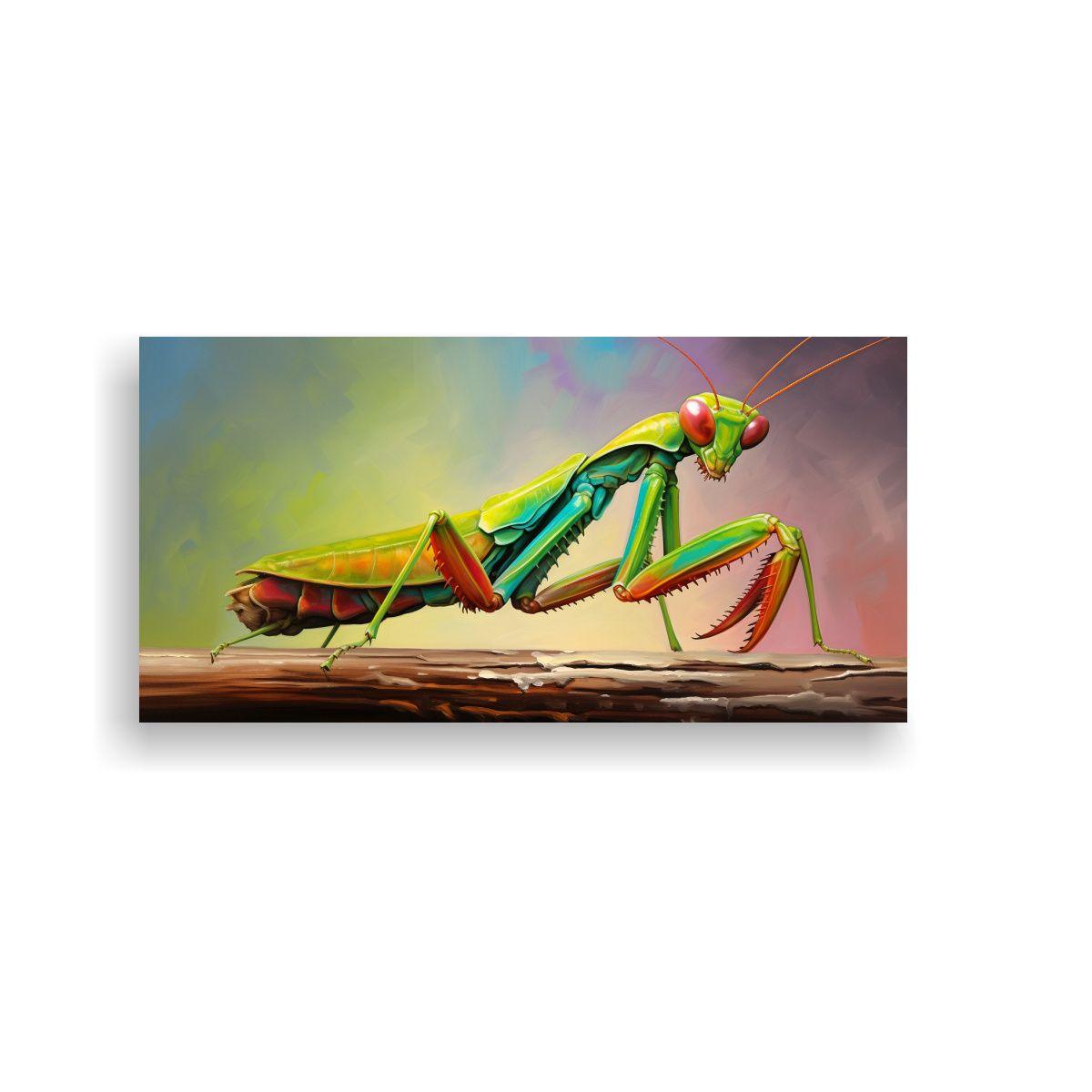Pintura Colorida Estilo Estilo Óleo De Mantis Rel 140x70cm-0