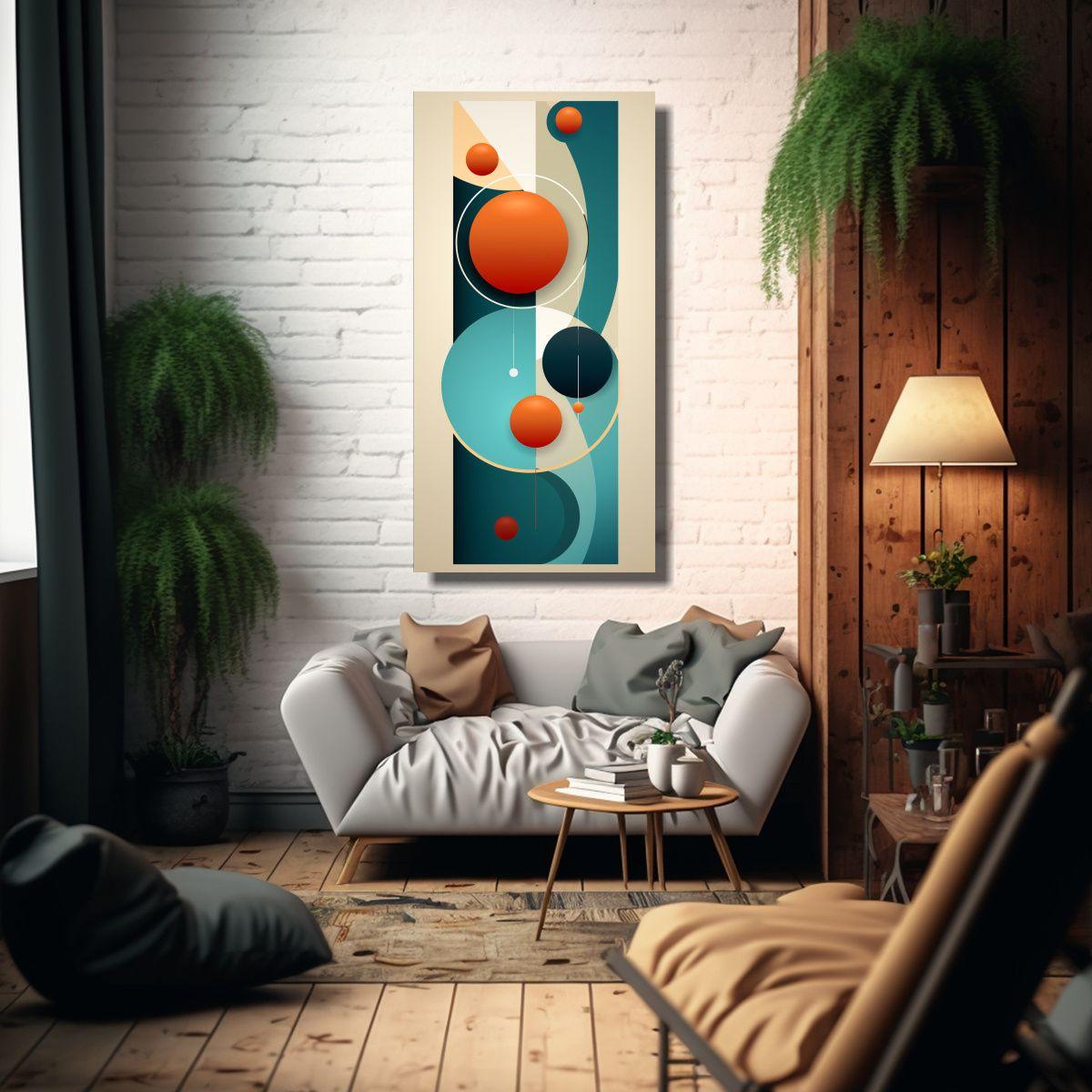 Arte Abstracto Canva: Formas Minimalistas De Arte 70x140cm-2