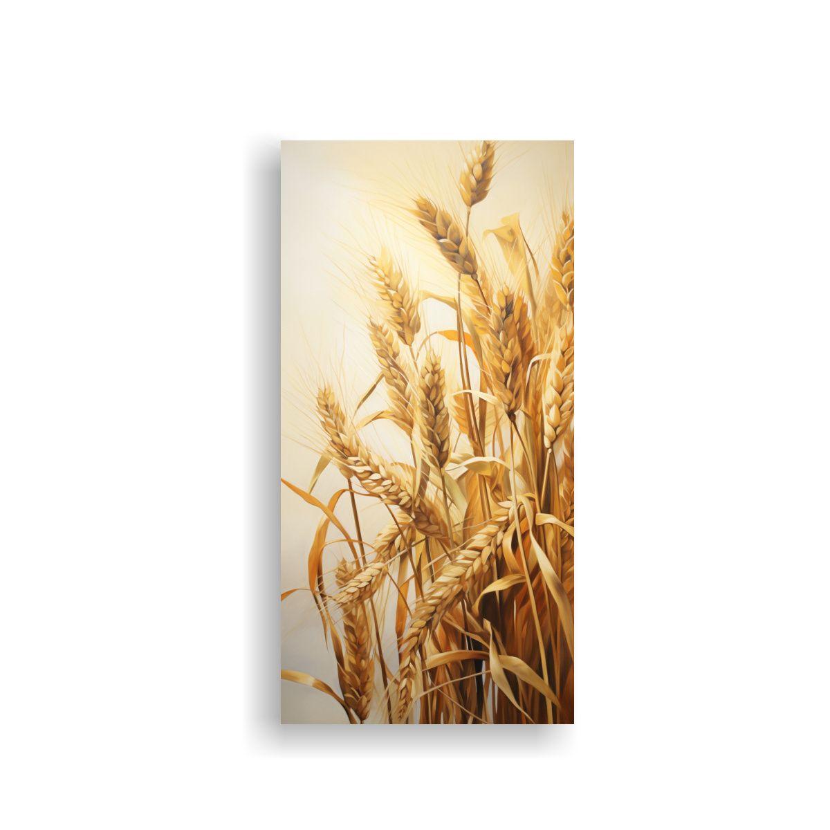 Cuadro Acuarela único De Granos De Avena Pintura  80x160cm-0