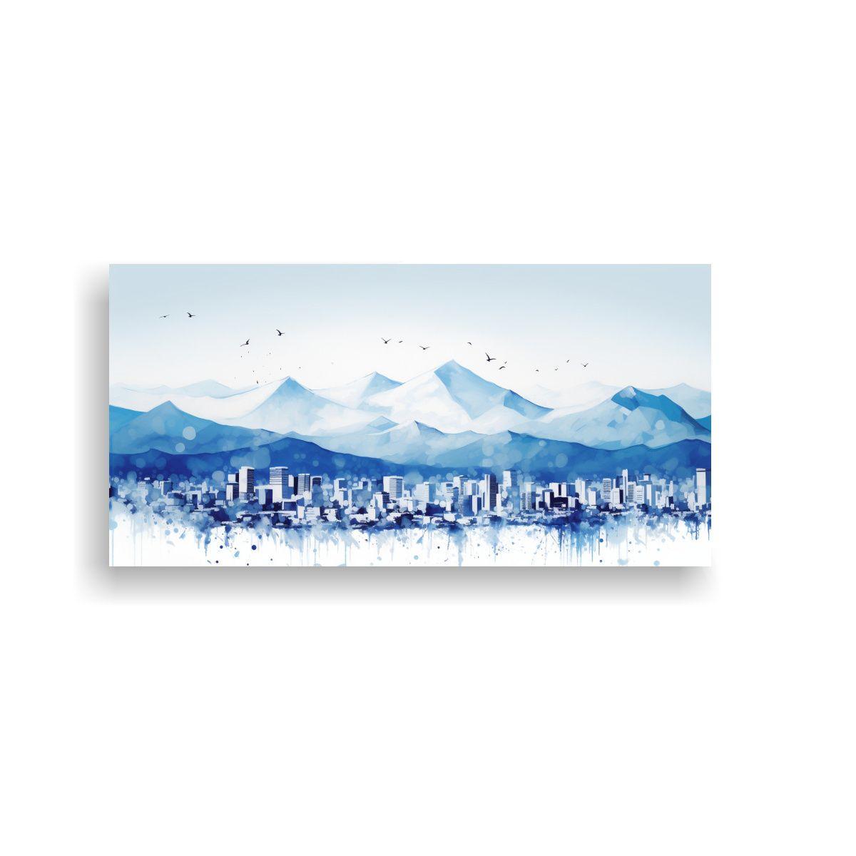 Pinturas De Decoración Moderna En Blanco Y Azul 120x60cm-0