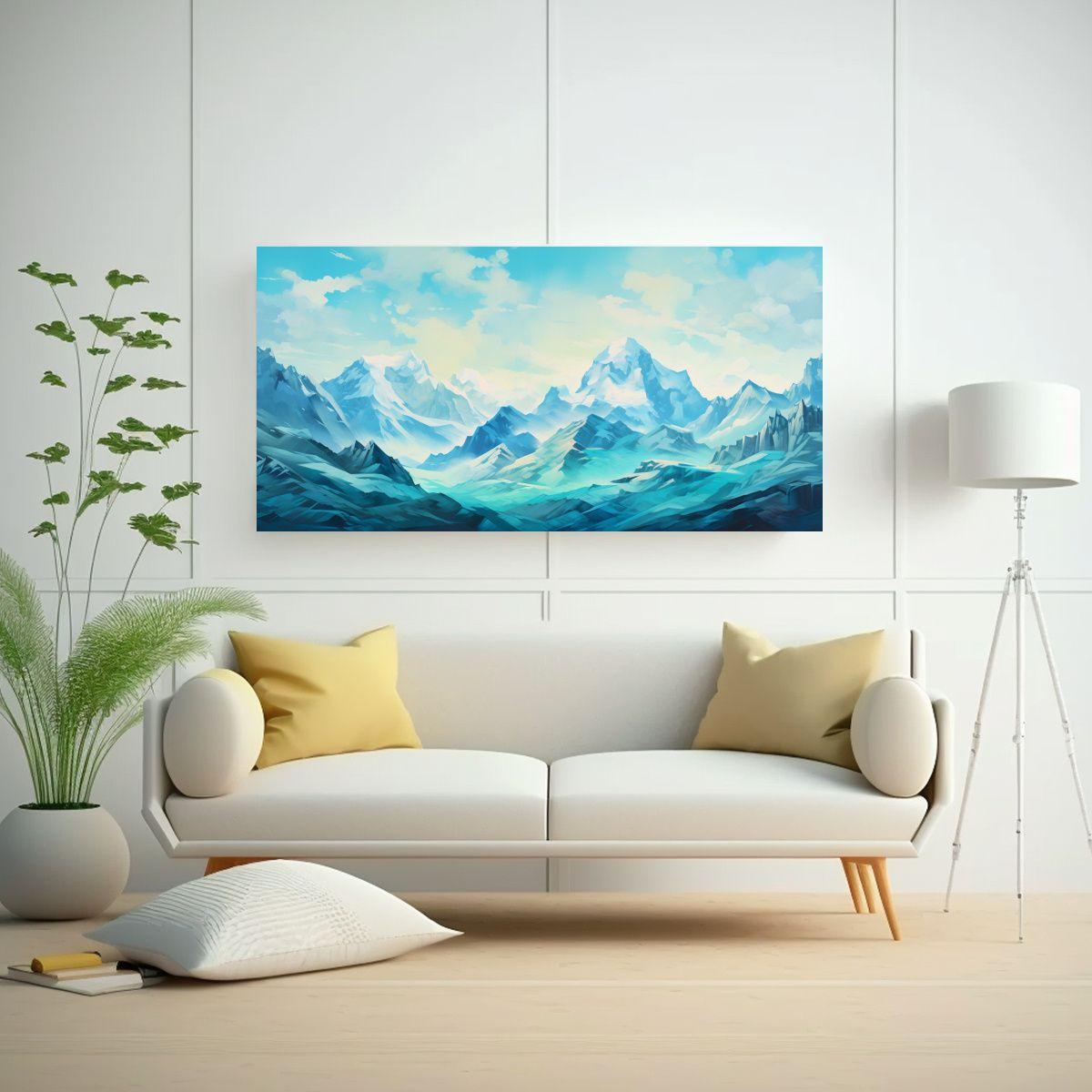 Paisaje Turquesa: Picos Famosos Y Cadenas 80x40cm-2