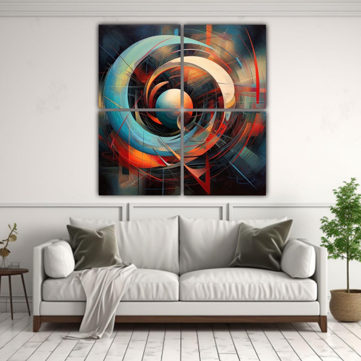 Cuadros Abstractos De Física Para Decorar La 40x40 Cm-2