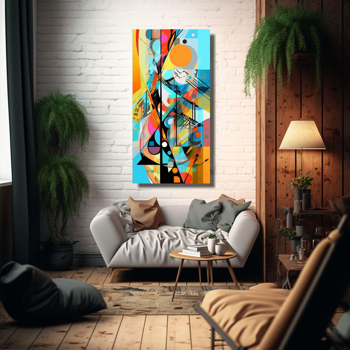 Pinturas Decorativas Geométricas Abstractas 80x160cm-2