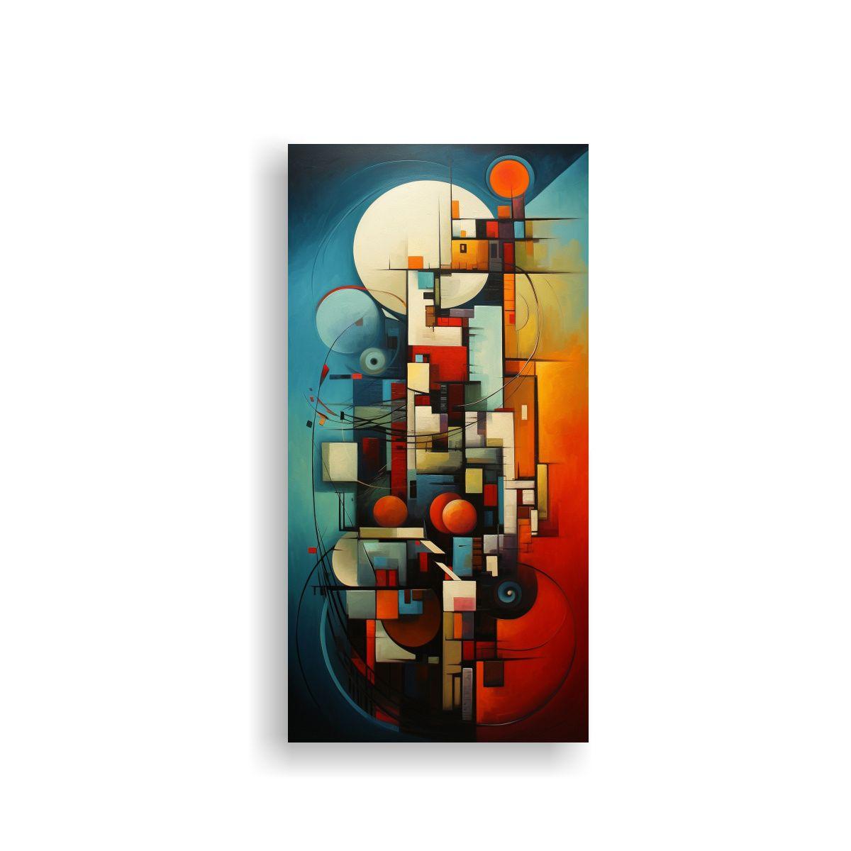 Cuadro Abstracto Feng Shui Para Decoración De 20x40cm-0