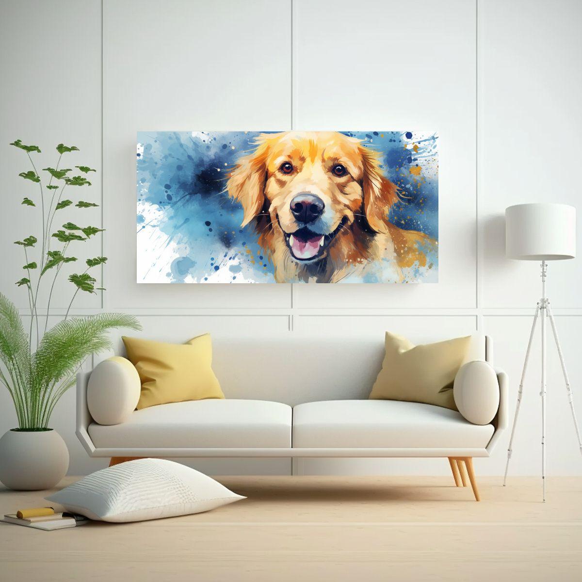 Cuadro De Arte Moderno Impactante Con Una Mascota 40x20cm-2