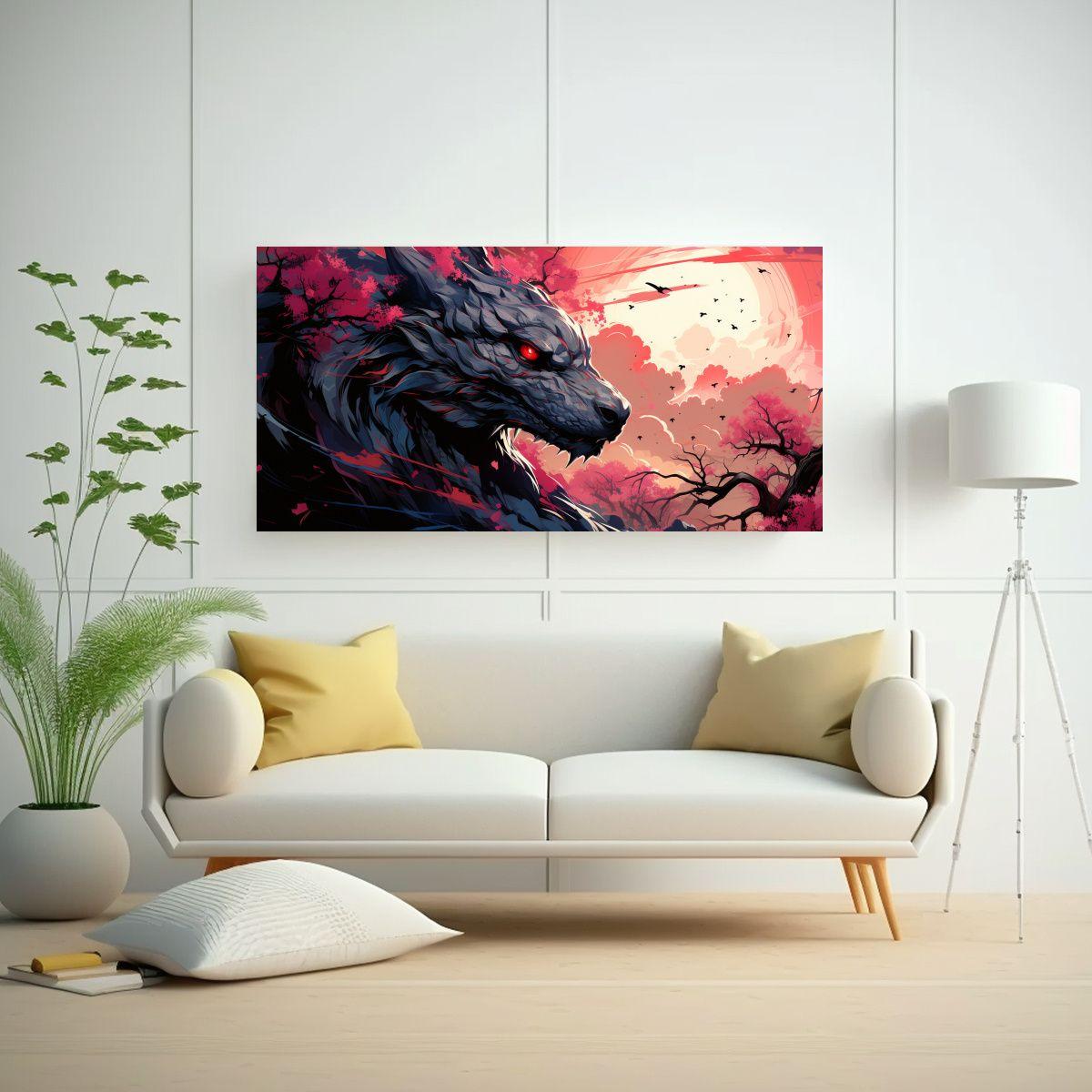 Pinturas Decorativas En Rojo Y Rosa Con Estilo 40x20cm-2