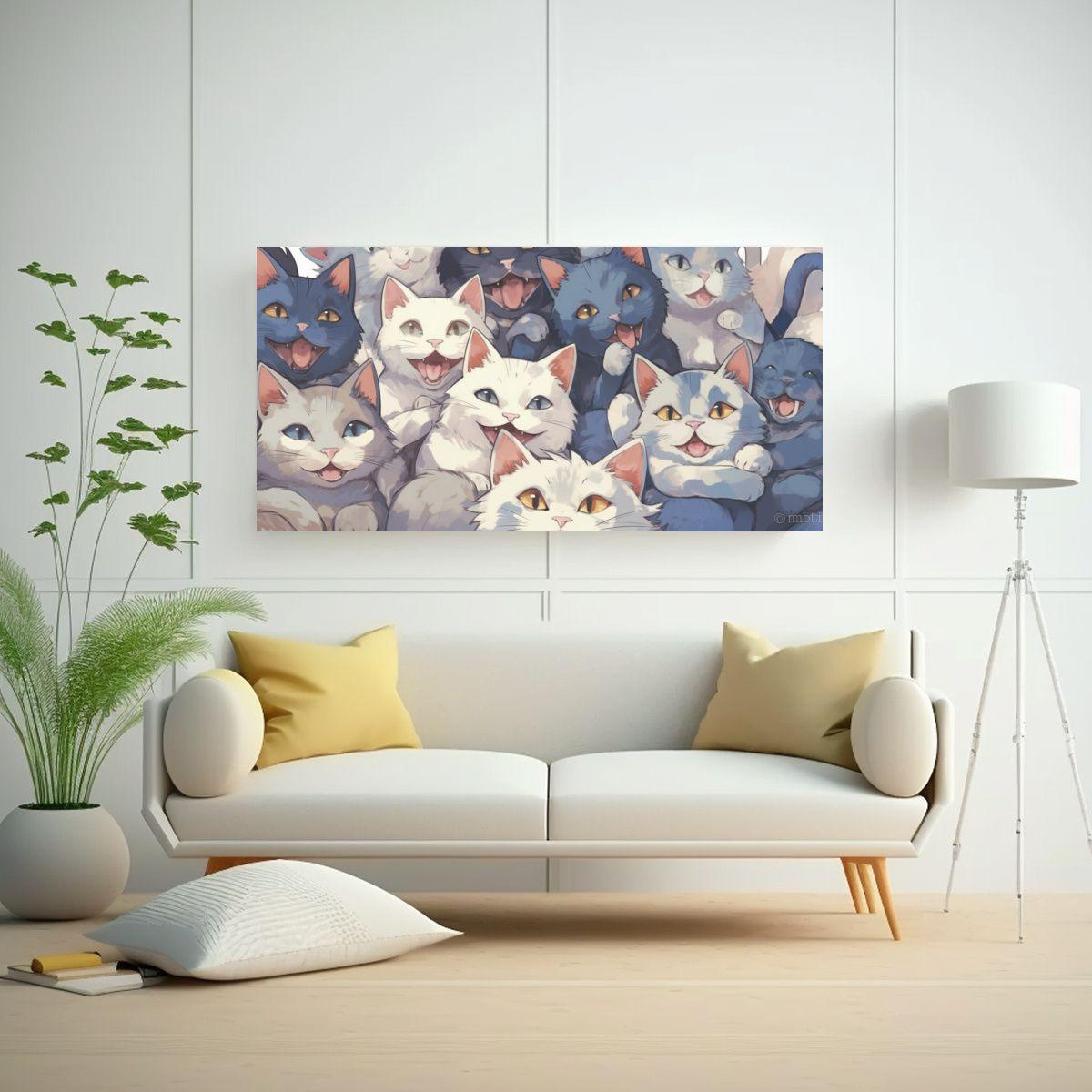 Pintura De Decoración Con Muchas Sonrientes 60x30cm-2