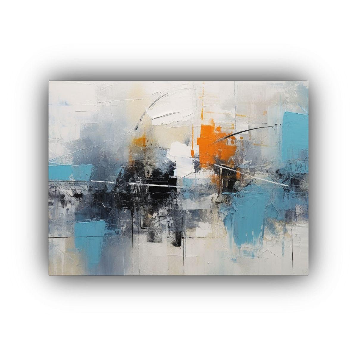 Pintura Abstracta Con Bajo Colorido Para Decoración De Arte 120x80cm-0