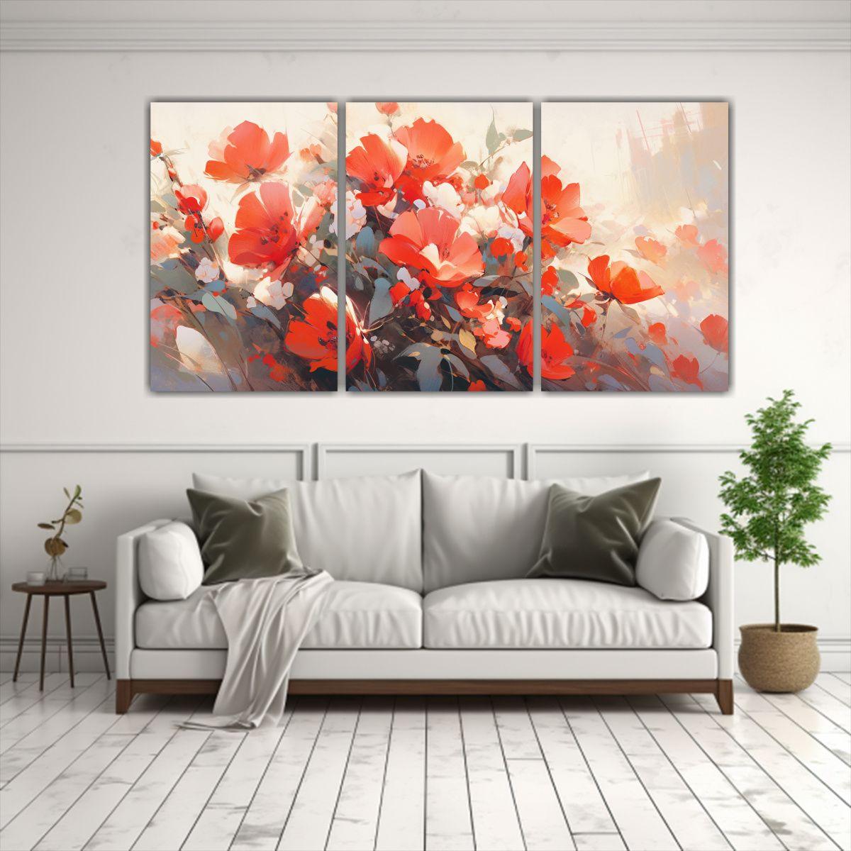 Pintura Sobre Lienzo Tres Telas En Bastidor 240x120 Cm-2