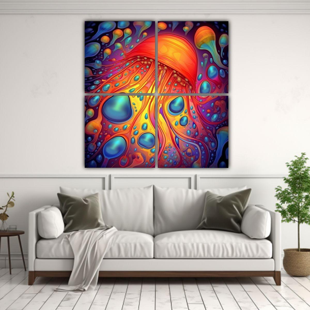 Pinturas Decorativas De Expresión Intensa: 4 160x160 Cm-2