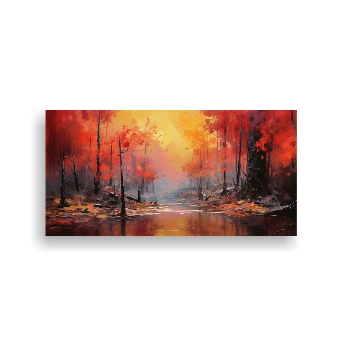 Pintura Abstracta Sobre Distopía En Tonos 40x20cm-0