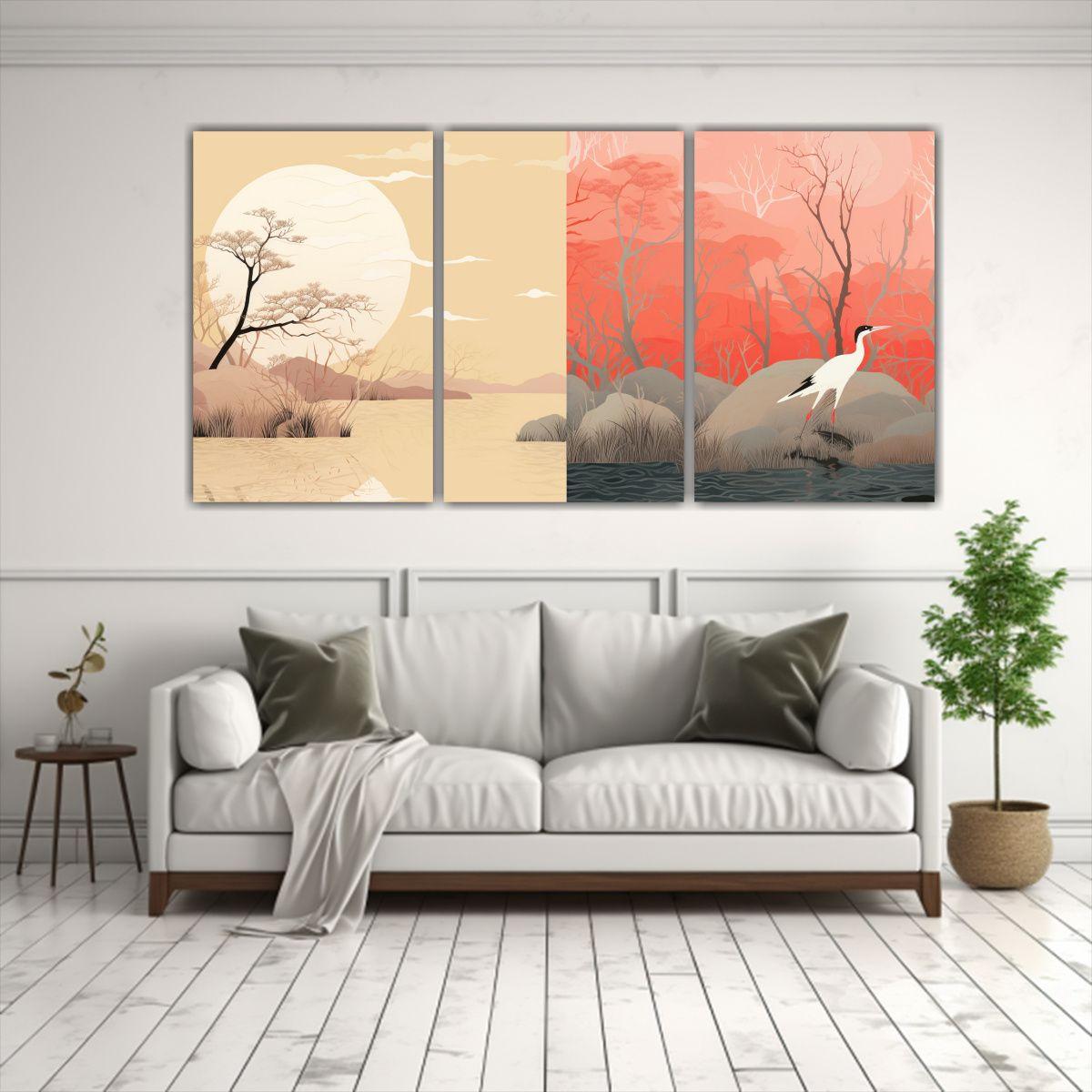 Tres Composiciones Cuarto Abstracto Japón 240x120 Cm-2