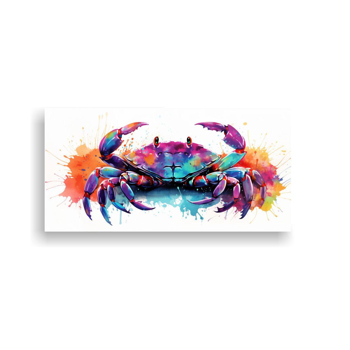 Arte Conceptual: Cangrejo En Colores Prismáticos  120x60cm-0
