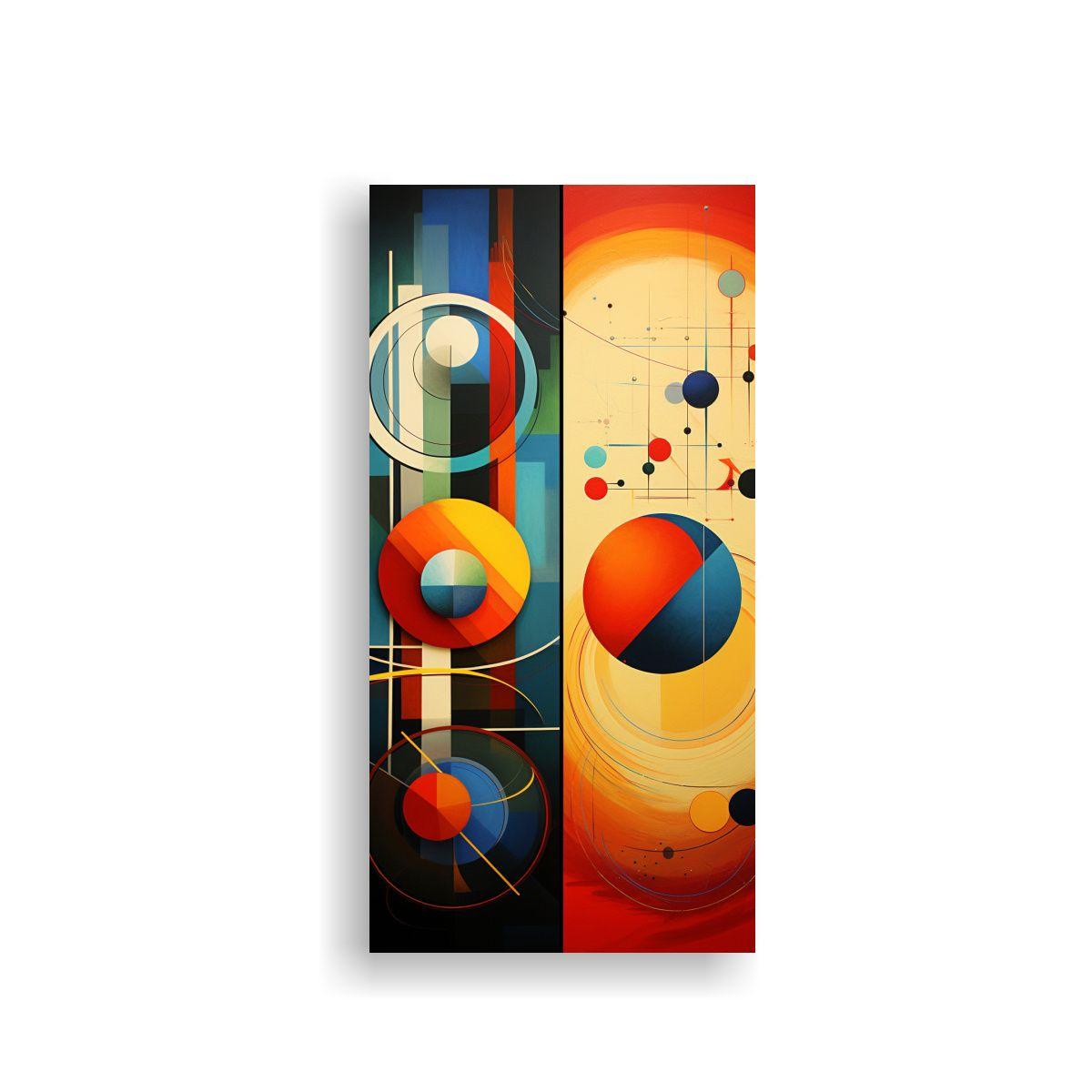Pinturas Abstractas Clásicas Con Círculos: 40x80cm-0