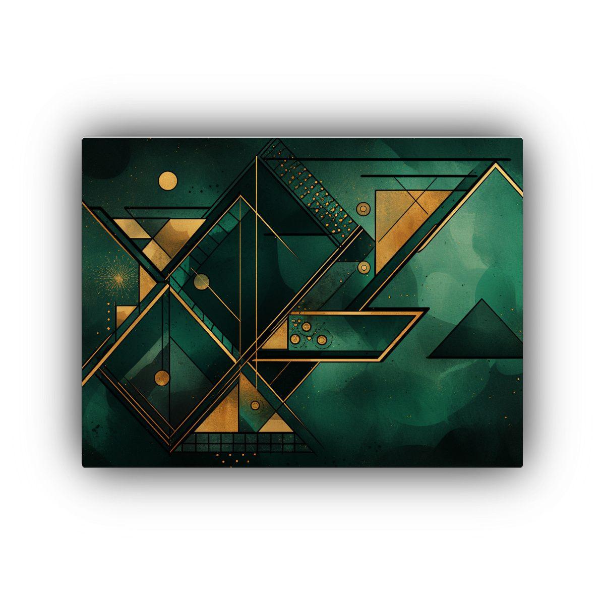 Lienzo De Tela Con Formas Geométricas En Estilo Dibujado A  45x30cm-0