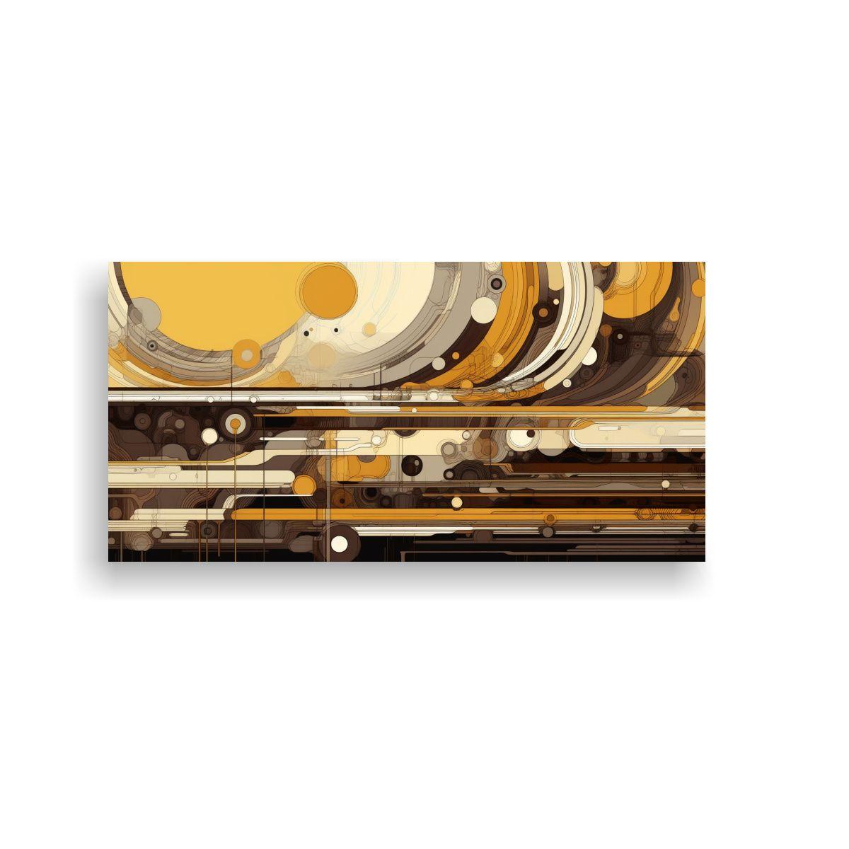 Cuadro Escenario Vintage Scifi Con Líneas 100x50cm-0