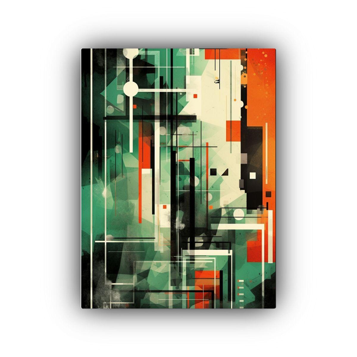 Cuadro De Imagen Mágica Estilo Bauhaus En Lienzo 80x120cm-0