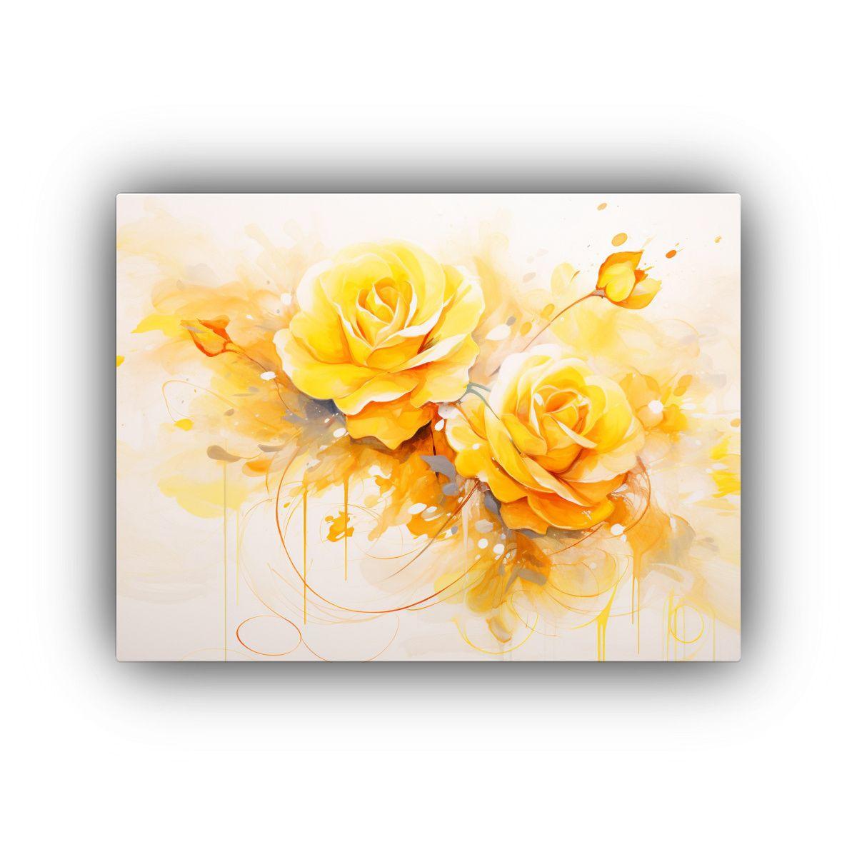 Pintura Abstracta Acuarela Colores Rosas Amarillo Composici 120x80cm-0