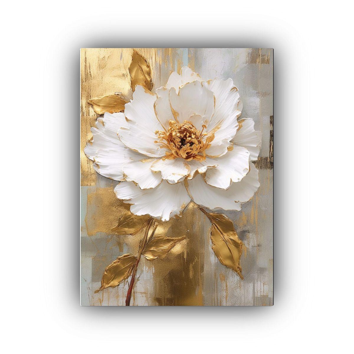 Pintura Decorativa Abstracta Floral Cautivadora 30x40cm-0