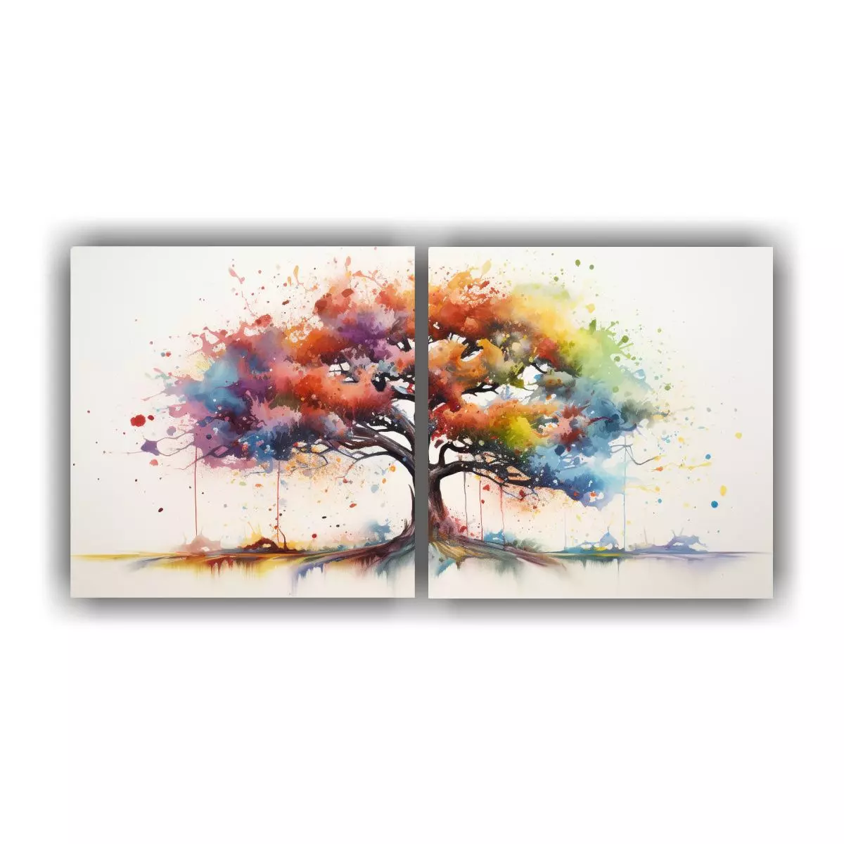 Cuadros Decorativos Adorables De Árbol De Roble 60x30 Cm-0