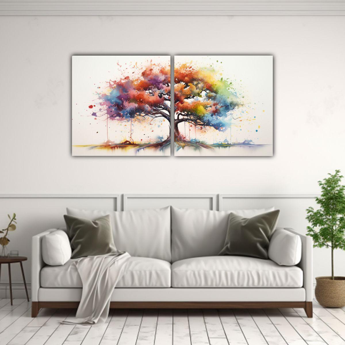 Cuadros Decorativos Adorables De Árbol De Roble 60x30 Cm-2