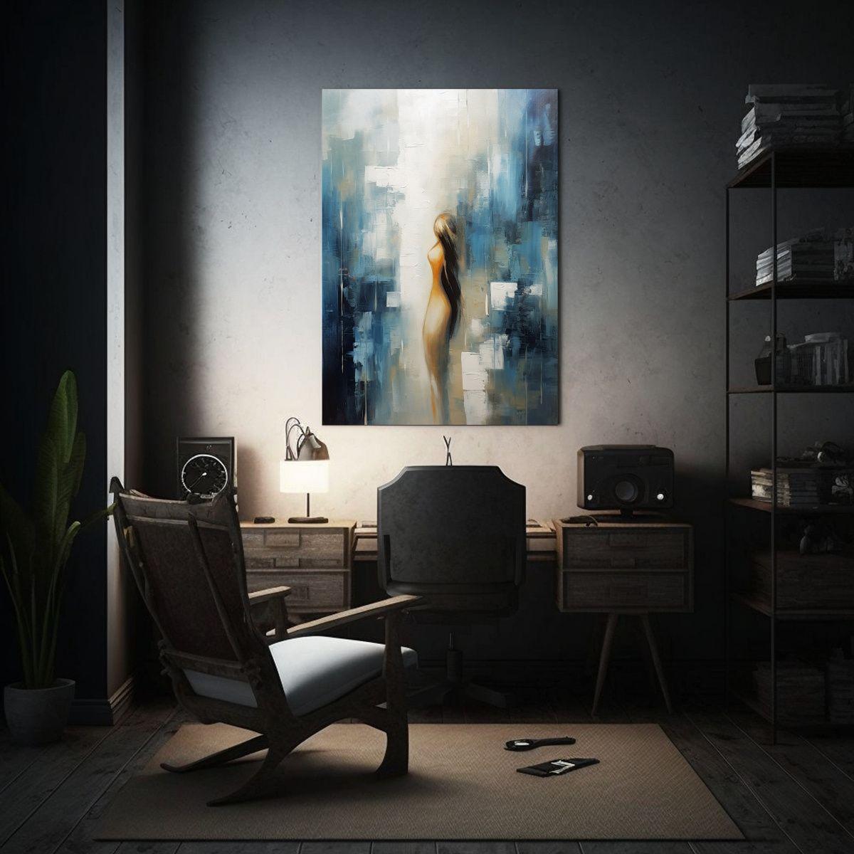 Pintura Abstracta Realismo En óleo De Pinceladas 20x30cm-2