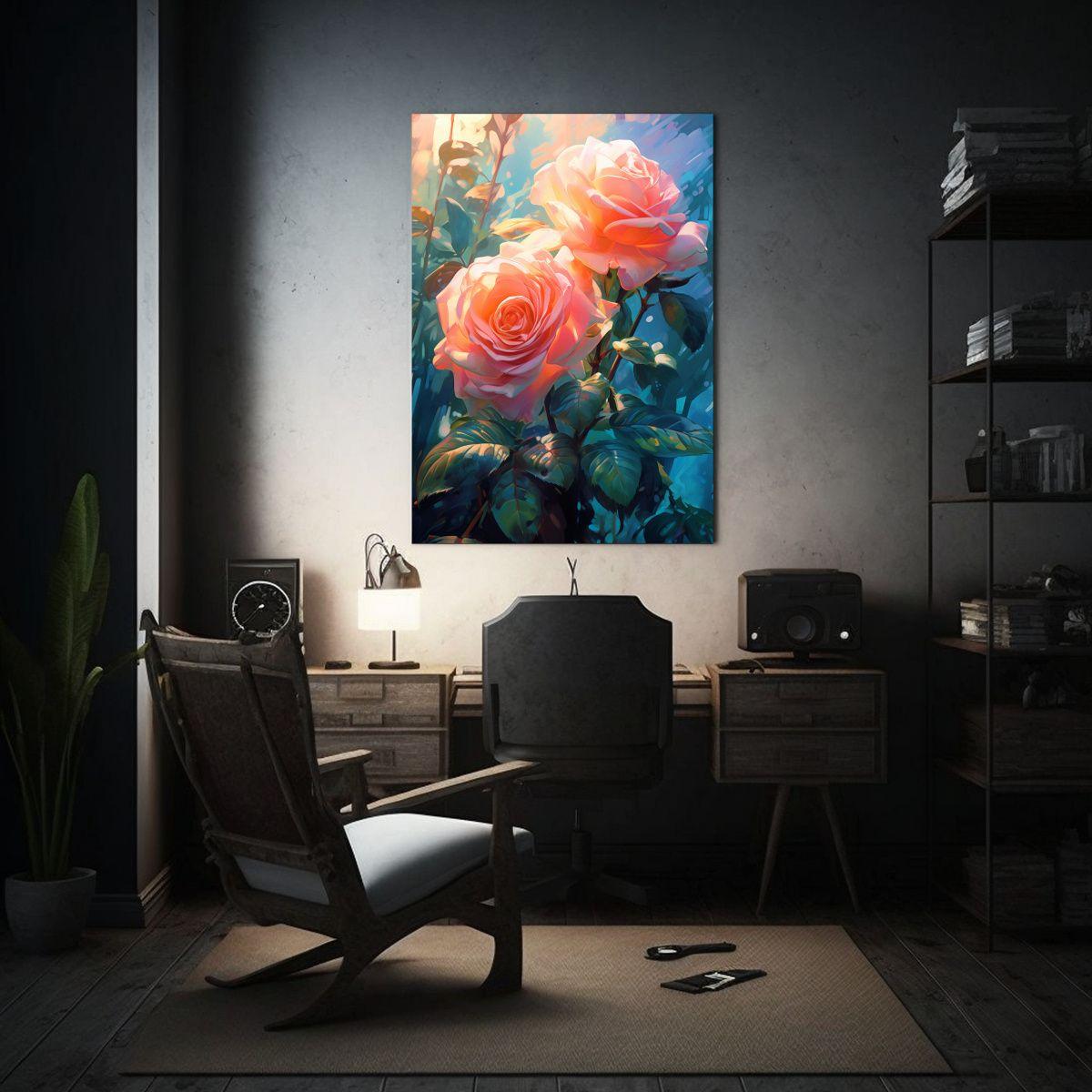 Pintura De Números Rosas De Calidad Estética 60x90 Cm-2