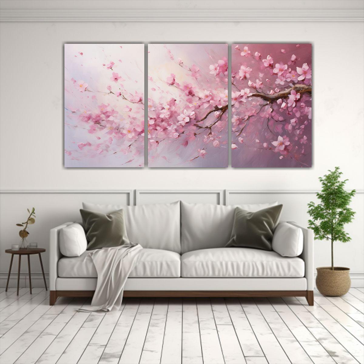 Cuadro Lienzo Hermoso Danza Abstracta De Pétalos 240x120 Cm-2