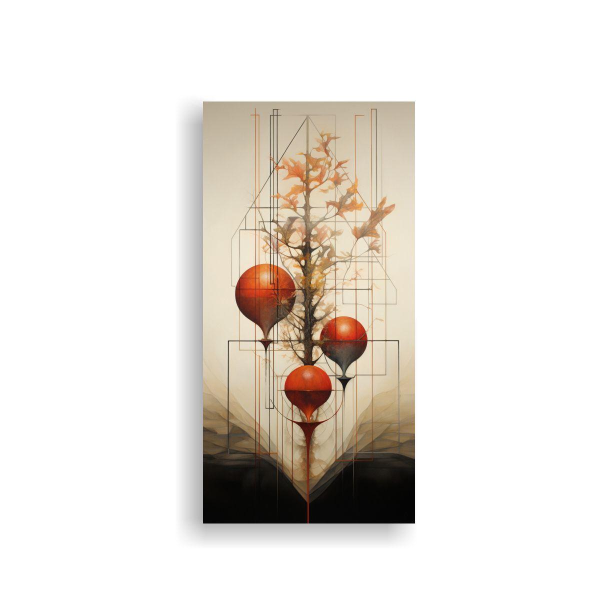 Cuadro Tema Protagonismo Fusión De Geometría 60x120cm-0