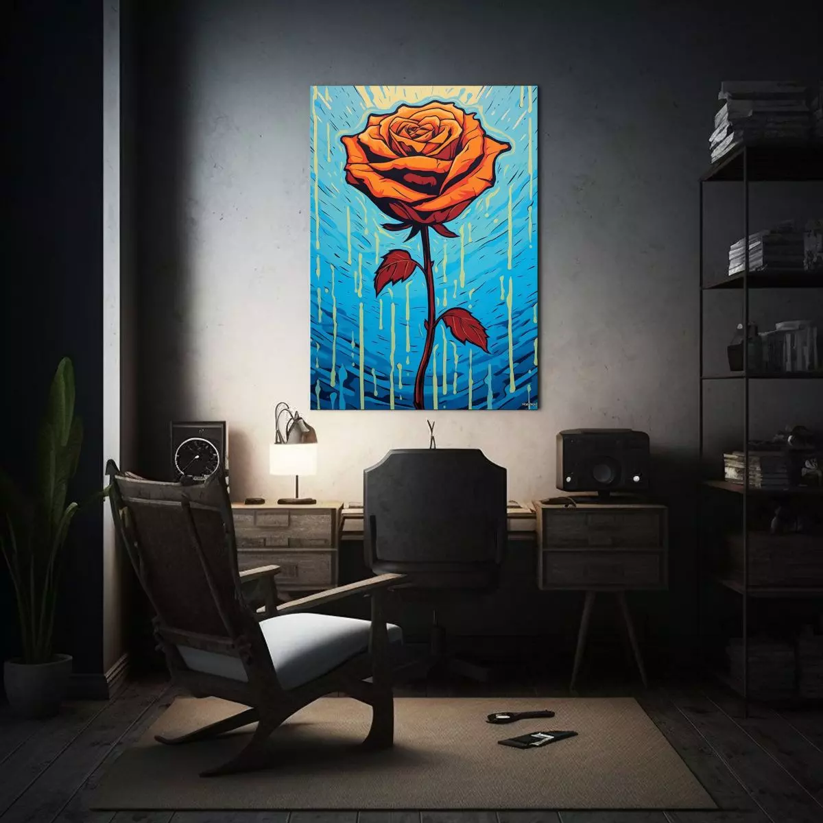 Pintura Decorativa: Expresión Equilibrio Visual 80x120cm-2