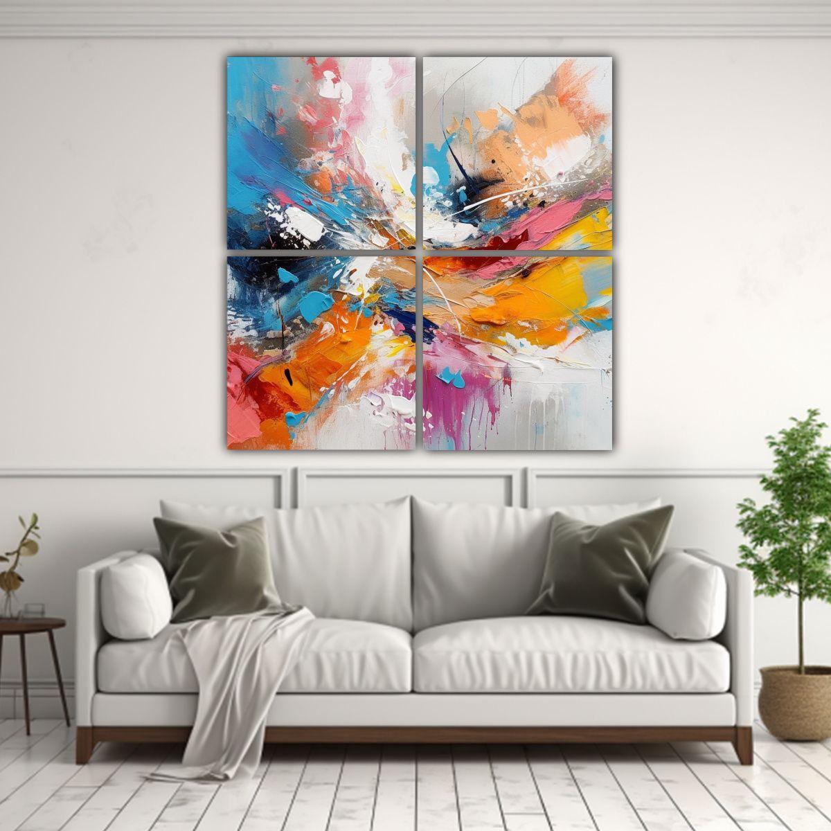 Cuadro Abstracto Decorativo De Escenario 80x80 Cm-2