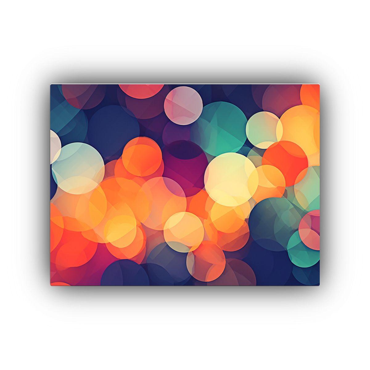 Cuadros Decorativos Geométricos Con Círculos De Colores Cr 65x50cm-0