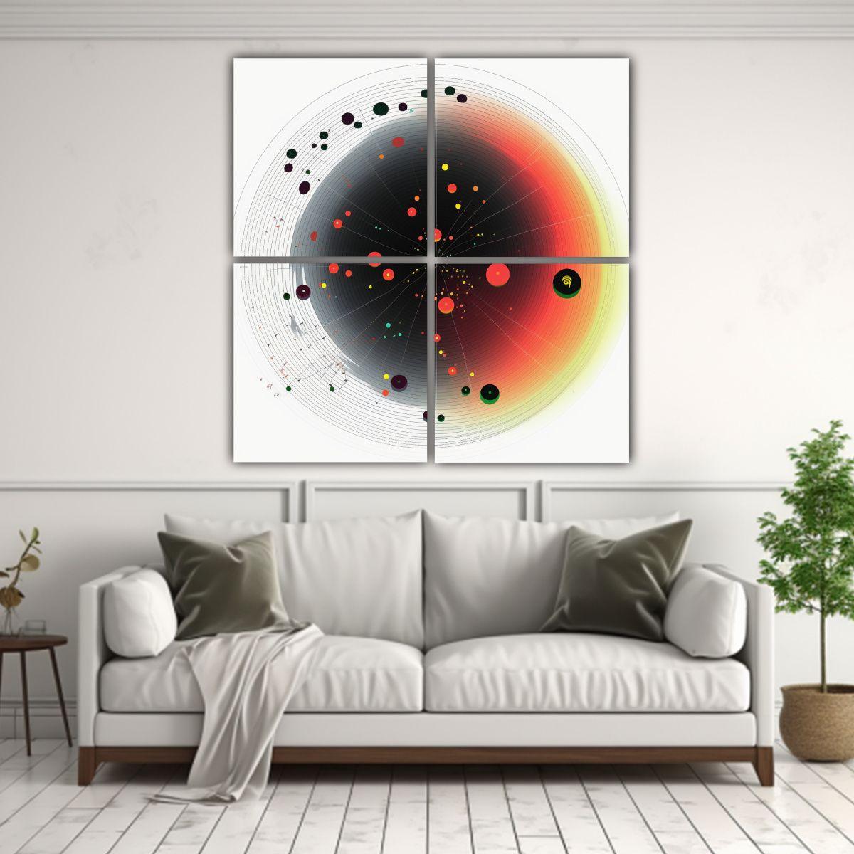 Artes Decoración: Lienzos Combinados 120x120 Cm-2