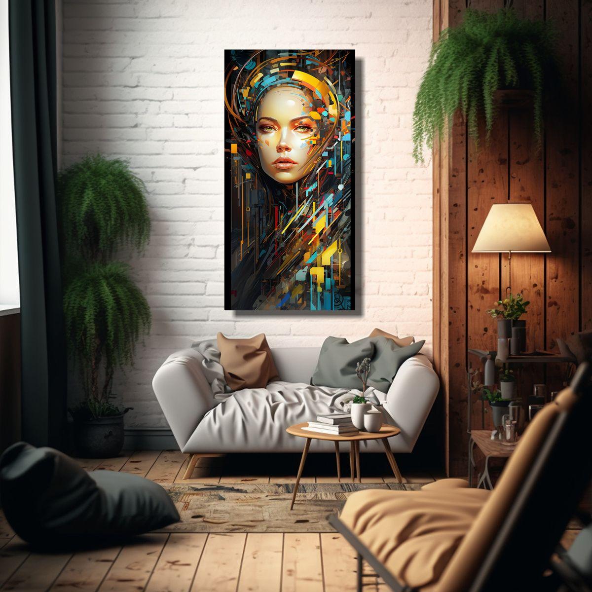 Tela En Bastidor Acuarela Rectangular Con Fusión 50x100cm-2