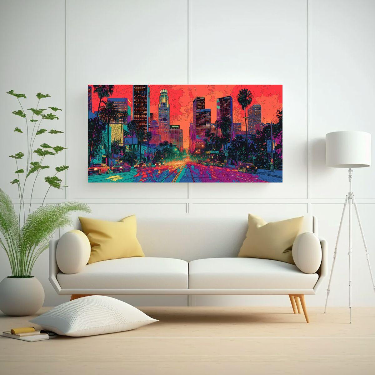 Exposición Arte Vintage: Los Ángeles Paisaje 80x40 Cm-2